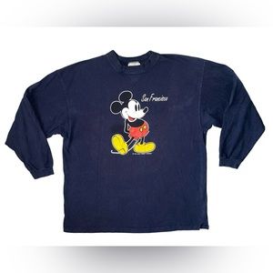 Vintage Mickey Mouse San Francisco Long Sleeved T shirt Mens Xl